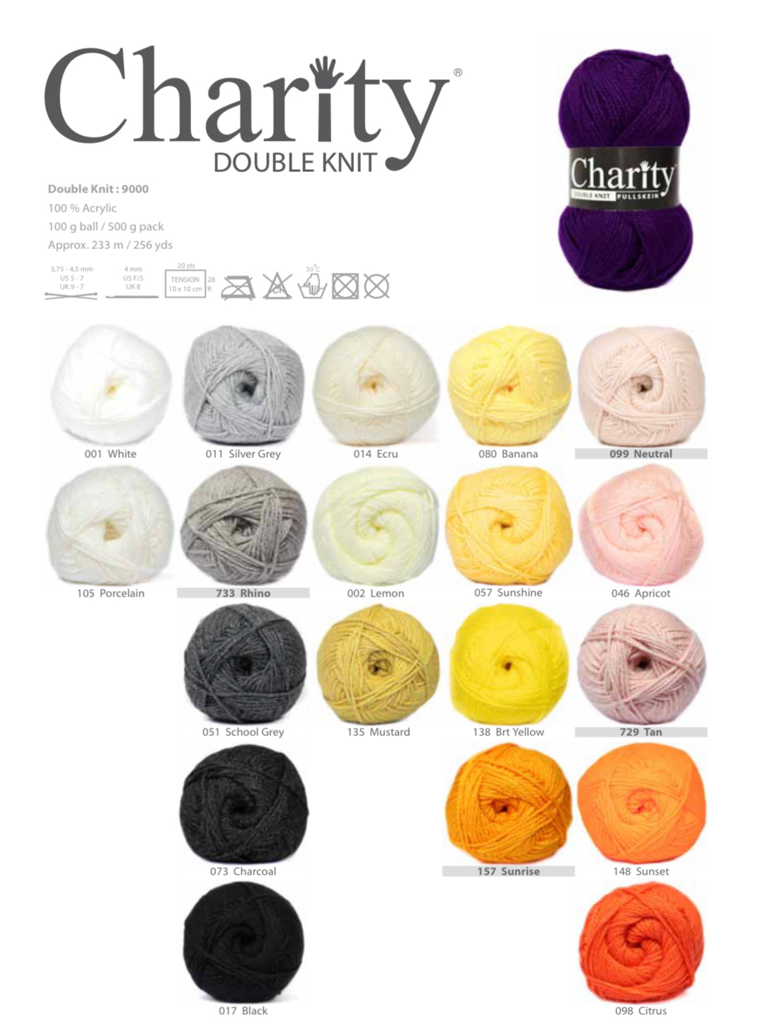 Elle Charity Double Knit 100g