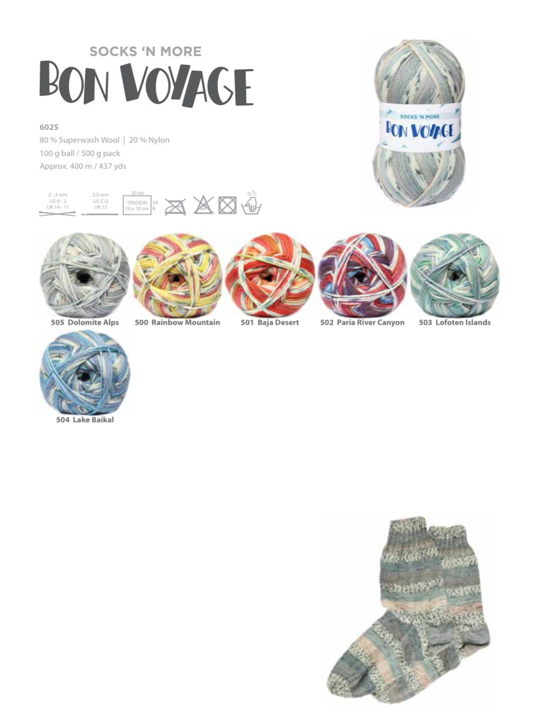 Bon Voyage 100g Sock Wool