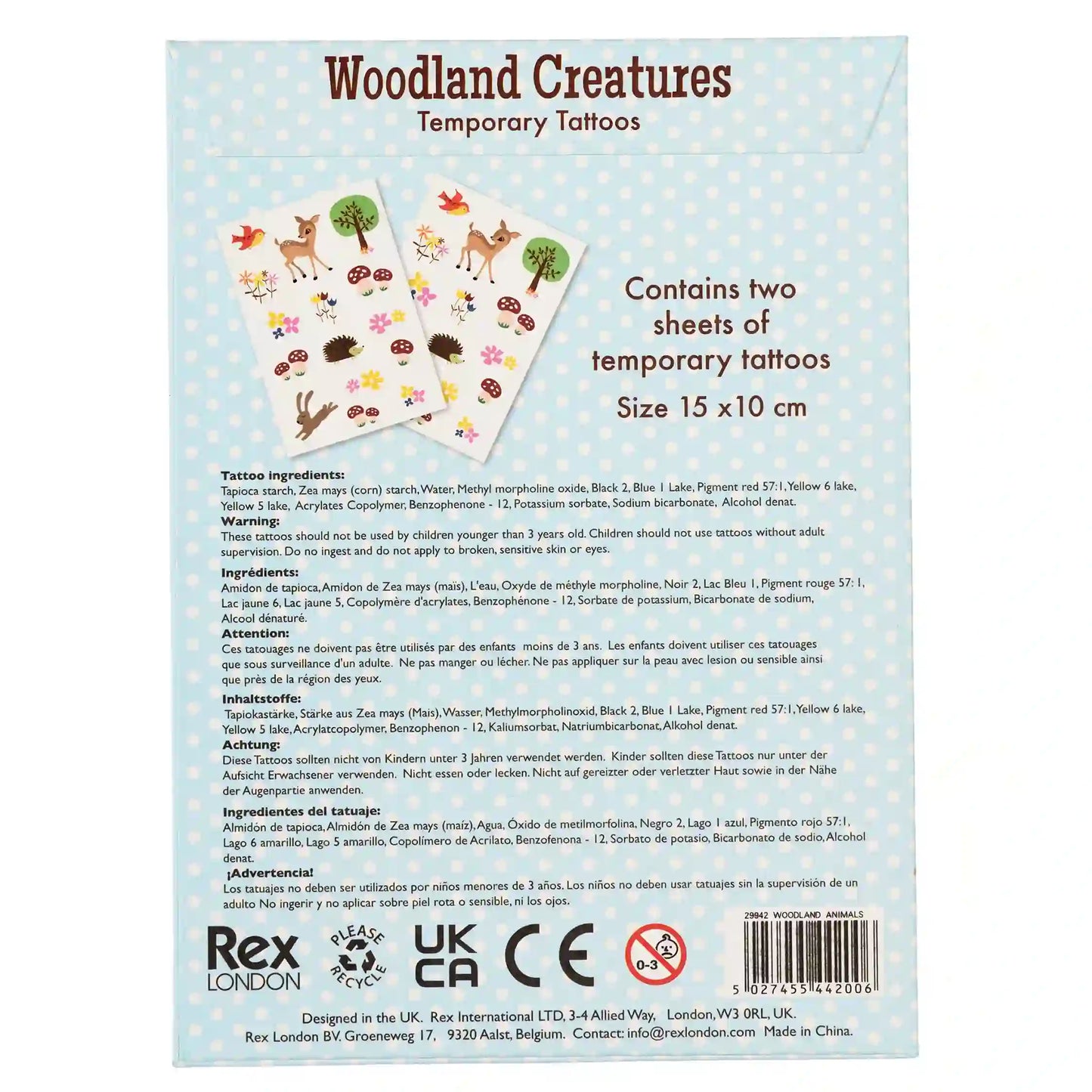 Woodland Temporary Tattoos