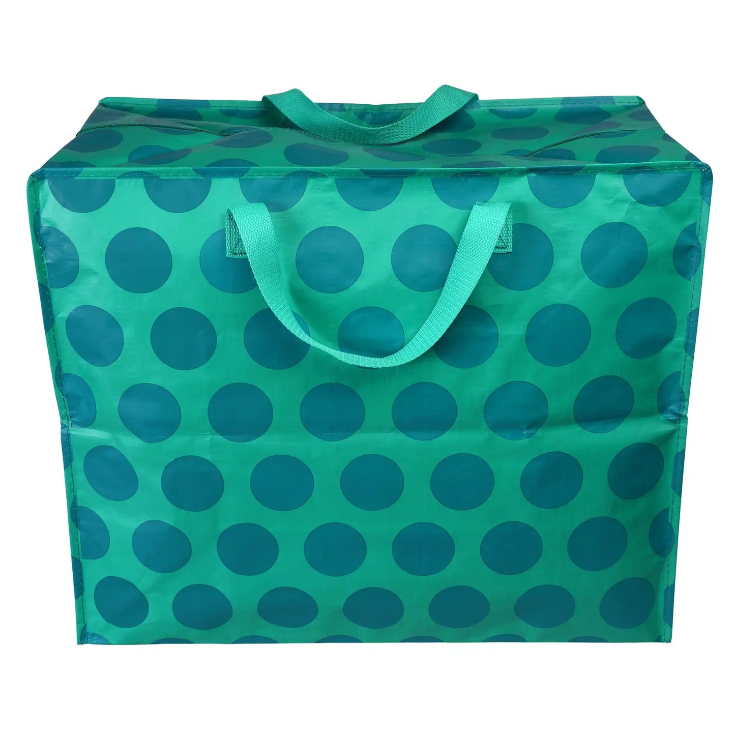 Blue Dot on Green Jumbo Storage Bag