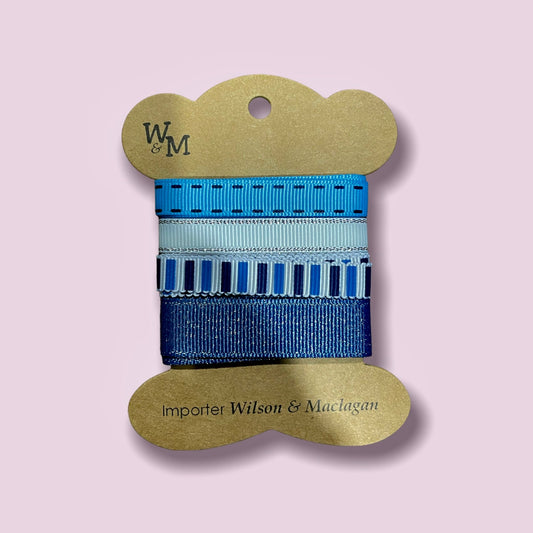 Blue Printed Ribbon