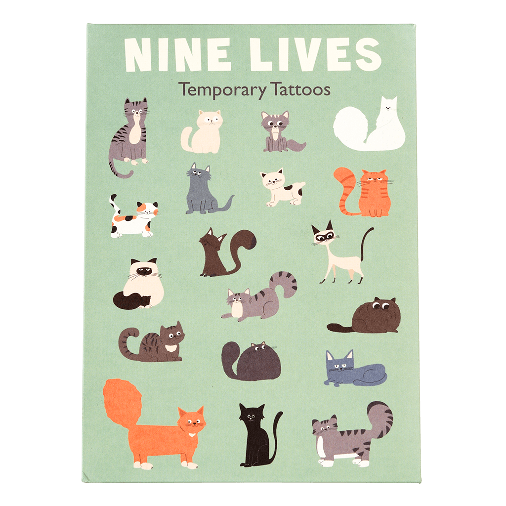 Nine Lives Temporary Tattoos