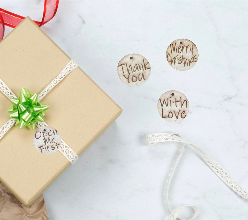 Wooden Gift Tags Packs of 12 / 60