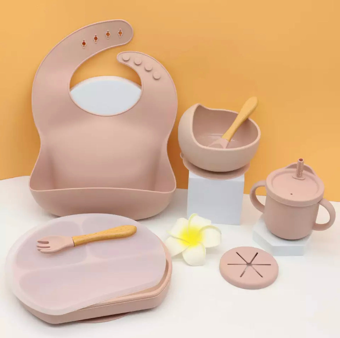 Silicone Baby Feeding Set 8 Piece