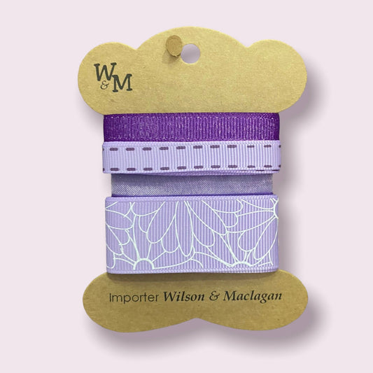 Lilac Printed Ribbon