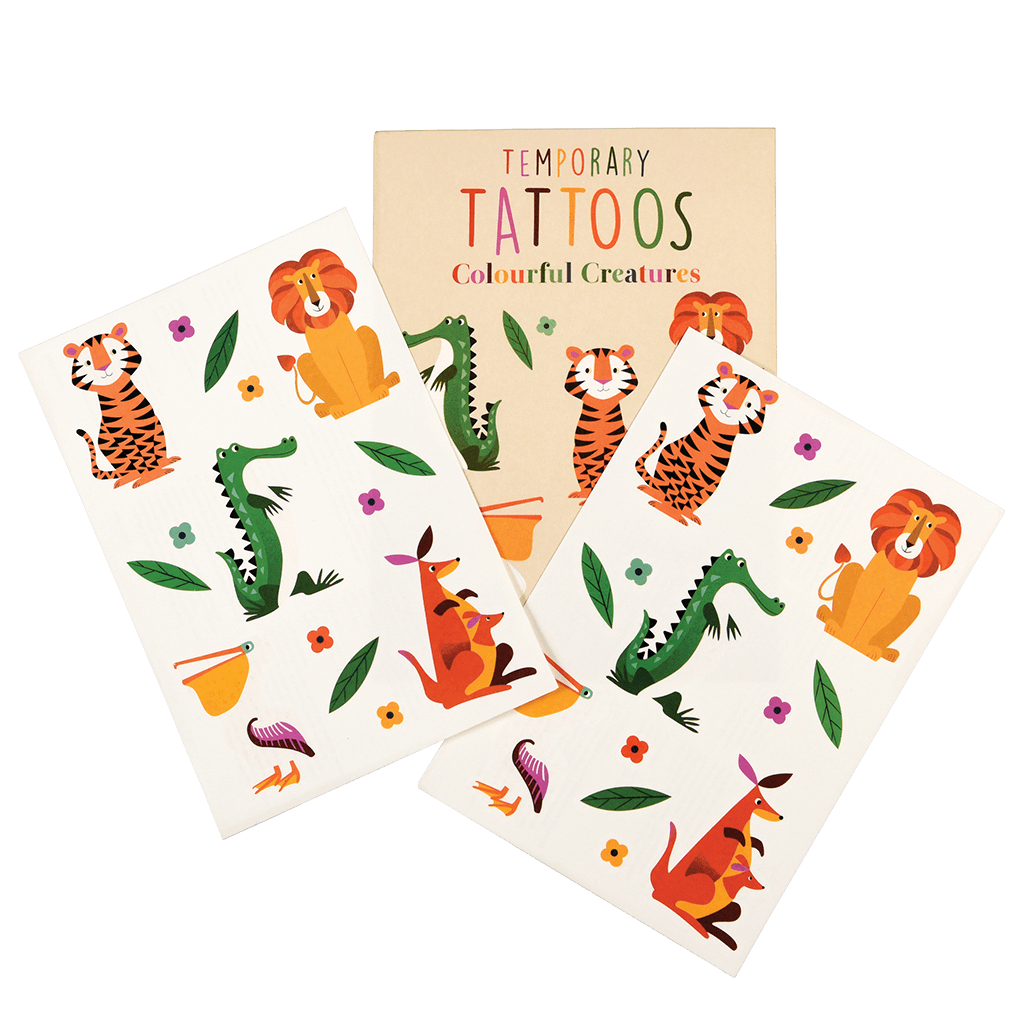 Colourful Creatures Temporary Tattoos