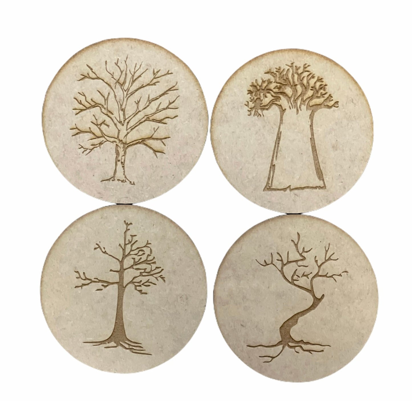 African Tree Coasters Set 3