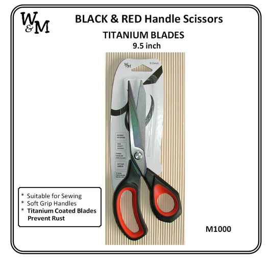 Black & Red Handle Scissors 9.5 inches