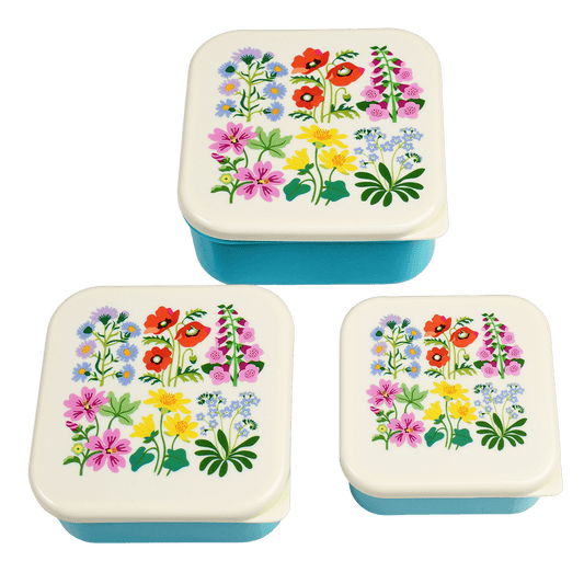 Wild Flowers Snack Boxes (Set of 3)