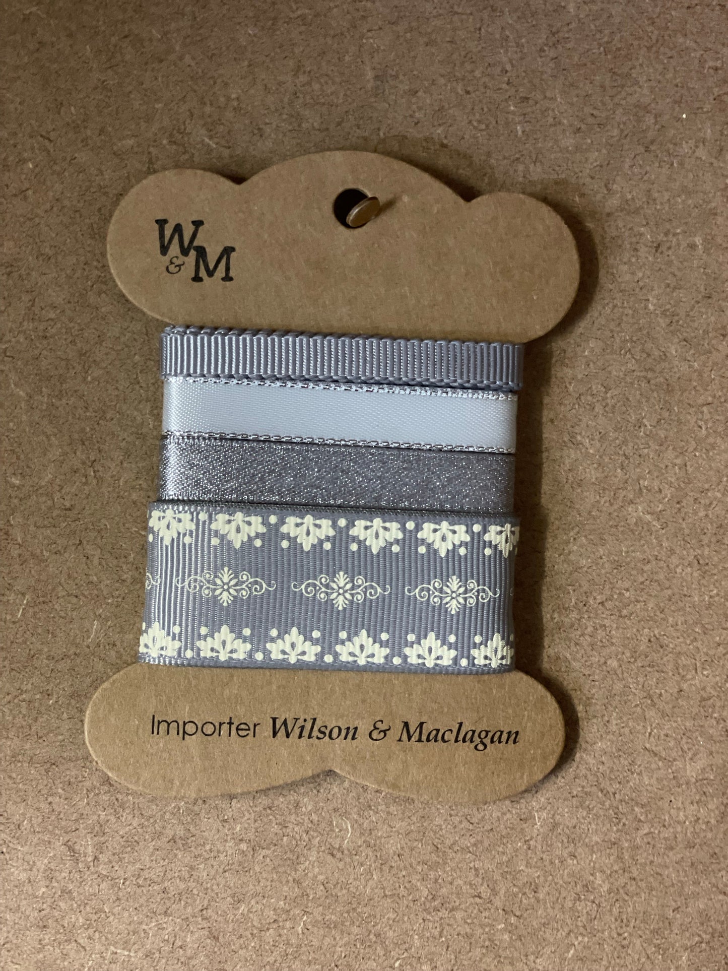 Grey Printed Ribbon